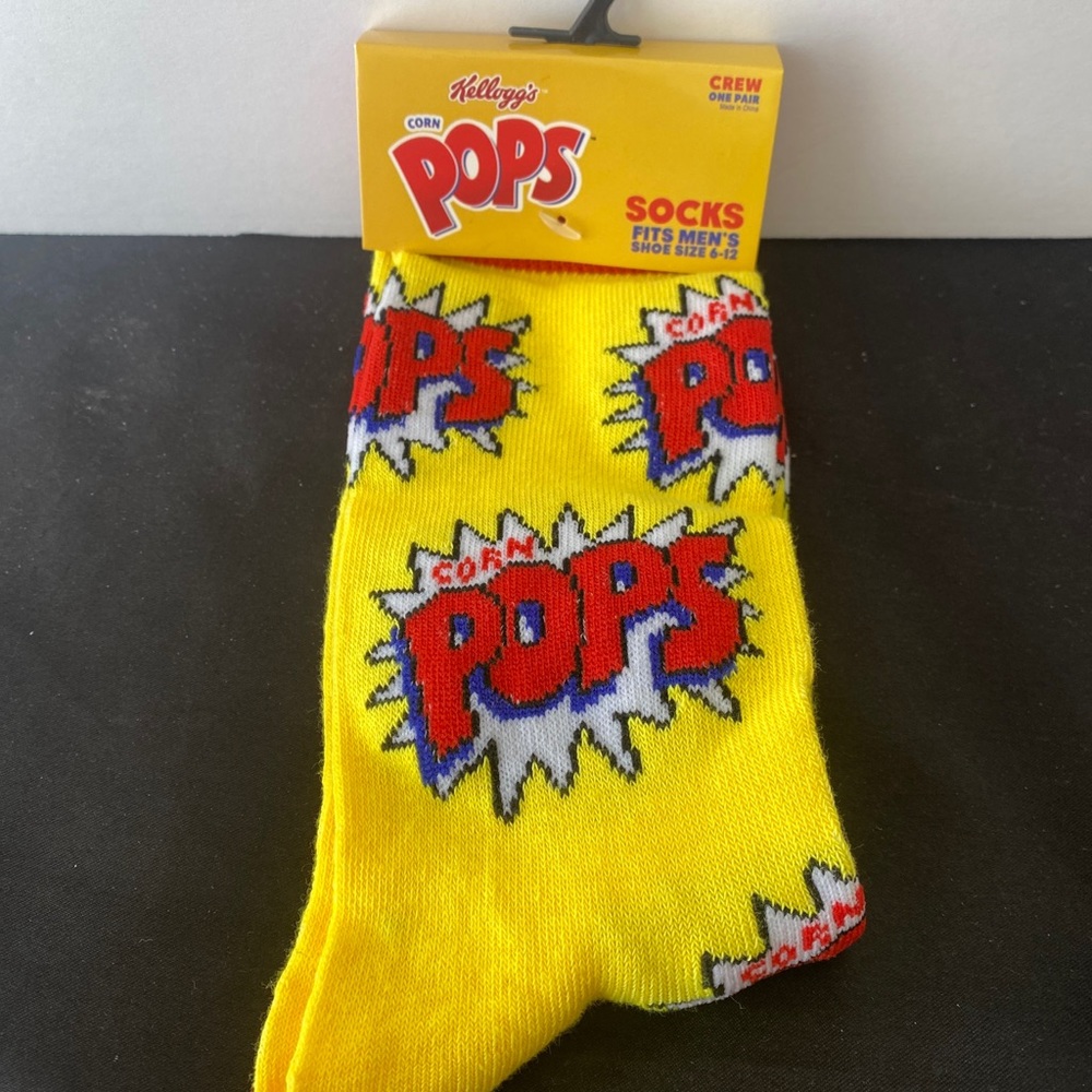 Kellogg’s Corn Pops Print Novelty Crew Socks - Men’s Size 6-12